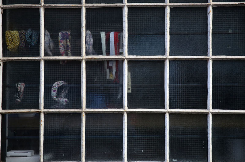 Socks in a window